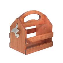 Bey-Berk 6-pack Bottle Caddy with Attached Opener