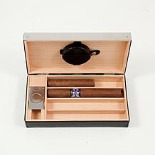 Bey-Berk Leather Humidor 4 Cigar Holder