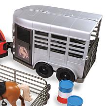 Big Country Toys 24-Piece Truck & Horse Trailer Playset