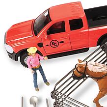 Big Country Toys 24-Piece Truck & Horse Trailer Playset