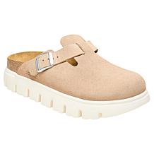 Birkenstock Boston Chunky Suede Clog - Black or Dark Tea