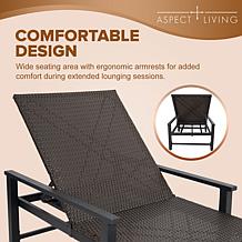 Biscayne 2pc Wicker Chaise - Aspect Living