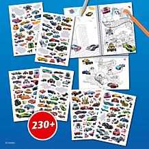 book n app Color and Sticker Fun Hot Wheels Spiralbound Book