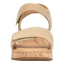 Born Cabanas Suede Sandal with Cork Wedge 