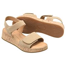 Born Cabanas Suede Sandal with Cork Wedge 