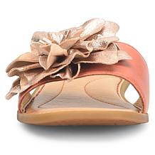 Born Hibiscus Floral-Design Leather Sandal