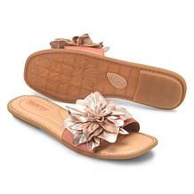 Born Hibiscus Floral-Design Leather Sandal