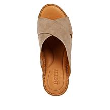 Born® Nora Handcrafted Leather/Suede Wedge Sandal