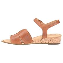 Born® Peral Leather Cork Wedge Sandal