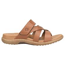 BORN Shawna Leather Adjustable Slide Sandal