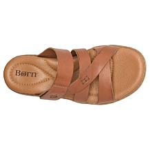 BORN Shawna Leather Adjustable Slide Sandal