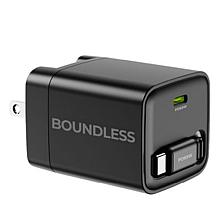 Boundless 65W Wall Charger with 32" Retractable Cable