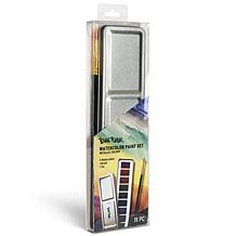 Brea Reese Metallic Watercolor Paint Set with Brush and Tin