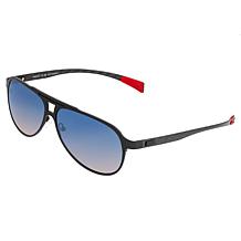 Breed Apollo Polarized Sunglasses - Black Frames and Blue Lenses
