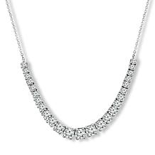 Bright Halo 2ctw Lab Grown Diamonds 14K Gold Graduated Tennis Necklace