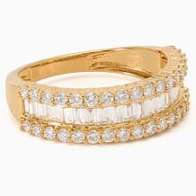 Bright Halo Lab Grown Diamonds 1.25ctw Baguette Band Ring