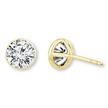 Bright Halo Lab Grown Diamonds 14K 2.5ctw Bezel-Set Stud Earrings