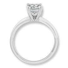 Bright Halo Lab Grown Diamonds 14K Gold 2ct Emerald Cut Solitaire Ring