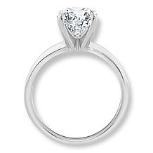 Bright Halo Lab Grown Diamonds 14K Gold 2ct Oval Cut Solitaire Ring