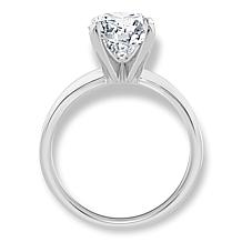 Bright Halo Lab Grown Diamonds 14K Gold 2ct Round Cut Solitaire Ring