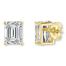 Bright Halo Lab Grown Diamonds 14K Gold 2ctw Emerald-Cut Stud Earrings