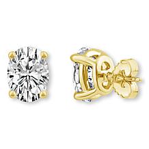 Bright Halo Lab Grown Diamonds 14K Gold 2ctw Oval-Cut Stud Earrings