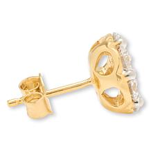 Bright Halo Lab-Grown Diamonds 2ctw Cluster Stud Earrings