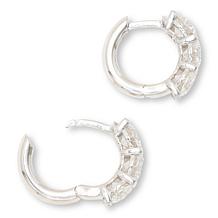 Bright Halo Lab Grown Diamonds 2ctw Hugger Hoop Earrings