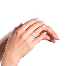 Bright Halo Lab Grown Diamonds 2ctw Pear-Cut Anniversary Band Ring