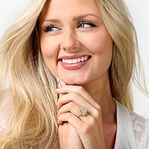 Bright Halo Lab Grown Diamonds 2ctw Pear Halo Cluster Ring