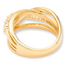 Bright Halo Lab Grown Diamonds 3/4ctw Crossover Band Ring