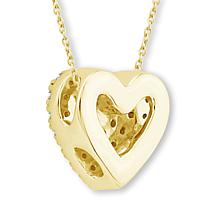 Bright Halo Lab Grown Diamonds .50ctw Pavé Heart Pendant with Chain