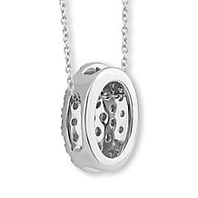 Bright Halo Lab Grown Diamonds .52ctw Pavé Oval Pendant with Chain