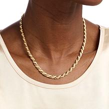 Bright Halo Lab Grown Diamonds Gold-Plated 4.12ctw Wave Necklace