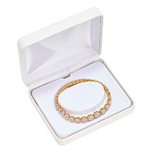 Bright Halo Lab Grown Diamonds Graduated Cluster Bracelet