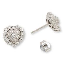 Bright Halo Lab Grown Diamonds Heart Earrings and Pendant Set