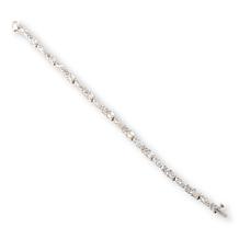 Bright Halo Lab Grown Diamonds Mixed Cut Tennis Bracelet