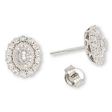 Bright Halo Lab Grown Diamonds Oval Earrings and Pendant Set