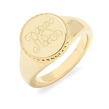 brook and york Personalized Charlie Initial Monogram Signet Ring