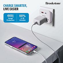 Brookstone 2-pack Surge Protectors with AC and USB Ports