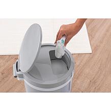 Bubula Premium Steel Diaper Waste Pail with Step Open, Grey