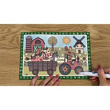 Buddy and Barney Magic Water Drawing Set Farm Stencils