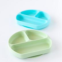 Bumkins Grip Dish 2-Pack Sage & Blue