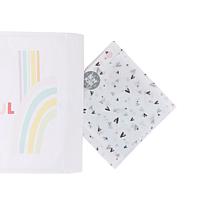 Bumkins Sleeved Bib 2-Pack Rainbows & Hearts