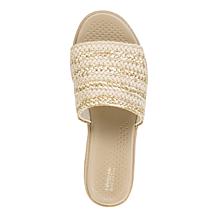 BZees® Breezy Stretch Raffia Sandal