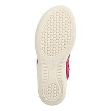 BZees Canvas Bright Thong Wedge Sandal