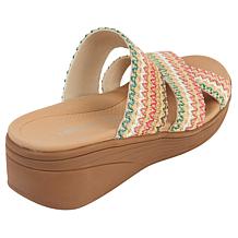 BZees Fiona Machine Washable Strappy Wedge Sandal