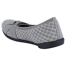 BZees Kissed Plaid Knit Ballerina Flat