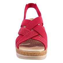 Bzees Ritz Sparkle Machine Washable Cork Wedge Sandal