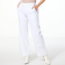 C Wonder by Christian Siriano Denim Front Seam Cuffed Wide Leg Jean